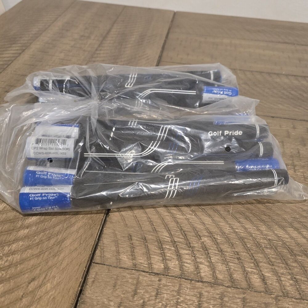 13 Golf Pride CP2 Wrap Standard 60R Golf Club Grips Black Blue NEW